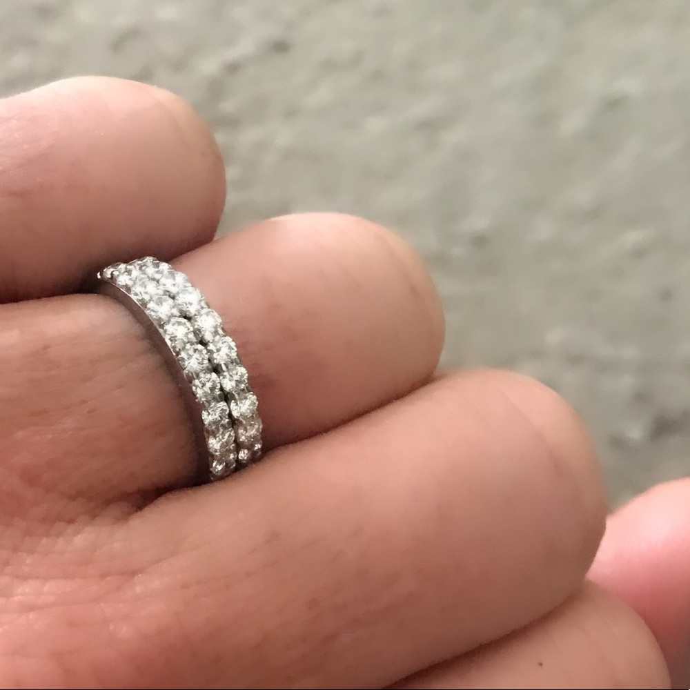 Two A. jaffe diamond bands.